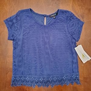 NWT. Takara Girls Navy Shirt.